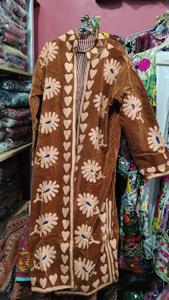 Chaqueta Larga de Algodón Bordada a Mano con Cuello Mandarín, Estampado Floral, Manga Larga, para Primavera, MULTICOLOR - Product Image 4