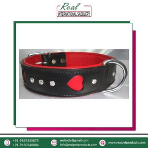 Collar de perro de cuero de lujo hecho a mano con diseño de remache de animales, respetuoso con la piel, respetuoso con el medio ambiente, accesorios para mascotas, precio a granel - Product Image 3