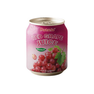Jugo de Uva Roja en Lata Estándar de 250 ml, con Pulpa Real, Marca Privada, Jugo de Frutas y Verduras, OEM/ODM de Vietnam - Product Image 1