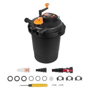 "Bio Pressure <b>Pond</b> Filter System 3200 Gallons 13W UV-C <b>Light</b> 2630 GPH for Clear <b>Pond</b> Water" - Product Image 2