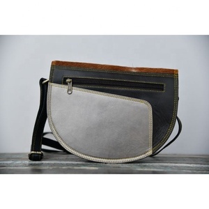 Western Hair On Cowhide Leather Crossbody Bag Custom Genuine Leather Purse For Women's - Product Image 2