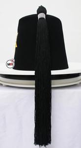 Fez Formal Personalizado con Bordado OES, Ajustable, Único y Tradicional, ORDEN DE LA ESTRELLA DEL OESTE, Fez Negro OES - Product Image 4