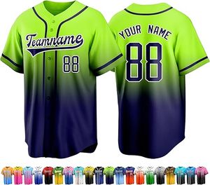 Proveedor de Uniformes de Béisbol con Jersey de Béisbol Personalizable con Impresión Digital Transpirable de Poliéster/Algodón, Logotipo Frontal de Secado Rápido - Product Image 4