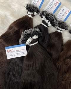 Extensions capillaires premium à pointe nano, texture ondulée naturelle, 100% cheveux humains vietnamiens, pointes pleines, prix de gros - Product Image 5