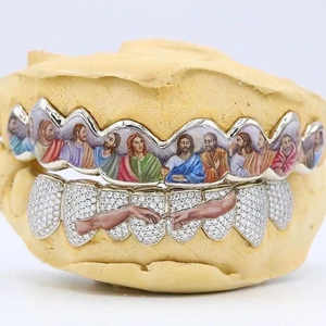 Mejor Precio para Grillz Dentales Personalizados de Plata 925, Joyería Hip Hop con Moissanita, Certificado IGI, Engaste de Canal, Unisex ICEDJEWELZ - Product Image 5