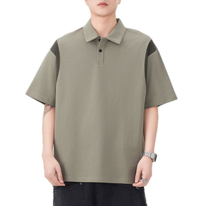 Polo à manches courtes pour homme, couleur unie, tissu Oxford en coton, décontracté, respirant, streetwear, coupe classique - Product Image 1