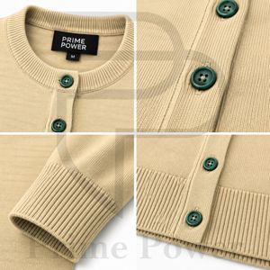เสื้อคาร์ดิแกนไหมพรมเนื้อนุ่มสำหรับผู้หญิง ขายส่ง คอทรงกลม ปลายแขนจั๊มพ์ แฟชั่นใส่ได้ทุกวัน โรงงานผลิตเสื้อสเวตเตอร์ รับผลิตแบรนด์ส่วนตัว - Product Image 3