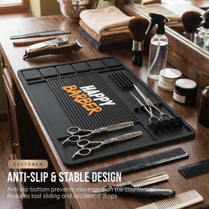 Organisateur d'outils de barbier magnétique antidérapant professionnel - Support magnétique puissant pour tondeuses, ciseaux, coupe-cheveux IKZARSA CIK-112 - Product Image 6