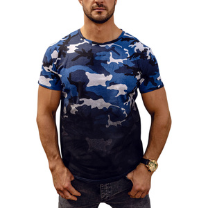 เสื้อยืดซับลิเมชั่นขายส่งสำหรับผู้ชาย โพลีเอสเตอร์ 100% พิมพ์ลายทั่วตัว เสื้อยืดโลโก้สั่งทำ แขนสั้น สวมใส่สบายๆ จากโรงงานโดยตรง - Product Image 1