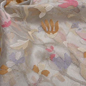 Tela de Lujo con Bordado Malty, Malla de Poliéster Transpirable con Patrón Floral para Vestidos de Novia y Fiesta - Product Image 6