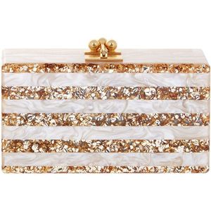 Bolso de Mano de Resina Hecho a Mano de Lujo para Damas, Elegante Accesorio de Moda con Cristales - Product Image 1