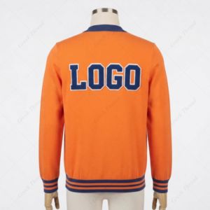 Customized Virginia State University <b>Cardigan</b> Cotton Fleece With Embroidery chenille Logos <b>Long</b> Sleeve Regular Fit Winter - Product Image 2