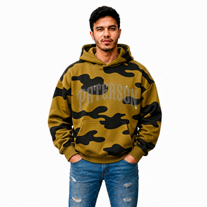Sudadera con Capucha de Camuflaje Personalizada para Hombre, Corte Holgado, Mezcla de Algodón, Estilo Urbano, para Propietarios de Boutiques, Venta al Por Mayor - Product Image 3