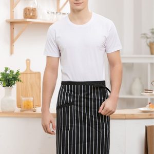 Delantal de cocina de lona de algodón personalizado para chef, restaurante, cocina, con bolsillos duraderos para trabajo y detección de agujas, OEM - Product Image 5