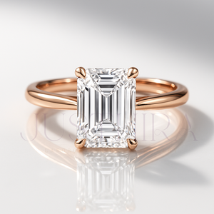 Most Selling Solitaire Emerald Cut Diamond Ring for Everyday Wear Office Use and Elegant Styling <b>Wedding</b> Engagement Ring For He - Product Image 5