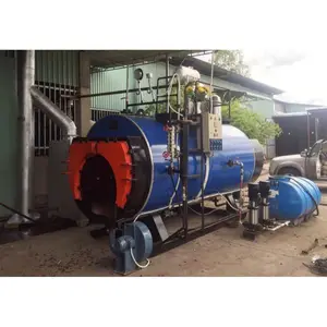 越南食品和饮料用工业立式自动液化石油气天然气蒸汽锅炉