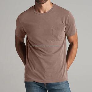 Organic Cotton <b>Mens</b> Short Sleeve T-<b>shirt</b> for <b>Men</b> Crew Neck <b>Men's</b> <b>Pocket</b> T-<b>shirts</b> Custom T-<b>shirt</b> Oversizeded Fabric for <b>Men</b> - Product Image 3