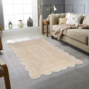 Tapis de sol en jute naturel sur mesure, grand format, minimaliste, pour chambre d'hôtes et couloir - Product Image 1