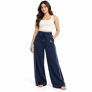 Comfortable Wear Lounge Fabric Loose Fit <b>Women</b> Wide Leg <b>Sweatpants</b> Soft Design Suitable <b>For</b> Everyday Casual Pants Lightweight - Product Image 4