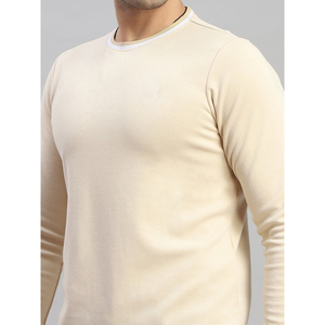 T-shirt à manches longues pour homme, col rond, 260g, coton French Terry, décontracté, séchage rapide, respirant, écologique, manches longues, fabricant OEM - Product Image 6