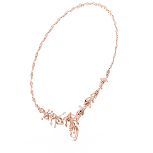Collar de Mujer Elysian Vine Sparkle de Lujo con Diamantes Cultivados en Laboratorio en Oro Rosa de 18K - Product Image 2