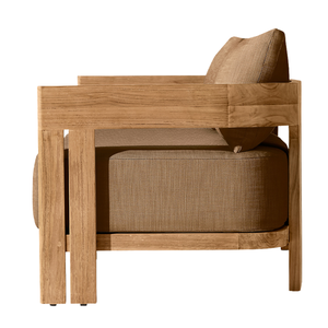 Premium Curved Solid Teak Wood Patio <b>Sofa</b> Three Seater Durable Modern Style <b>Outdoor</b> <b>Sofa</b> for Villa Apartment Patio Garden - Product Image 4