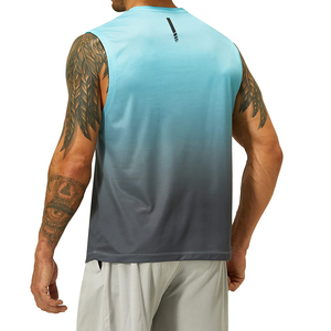 Camiseta sin Mangas para Hombre, Color Sólido, Ecológica, Transpirable, de Secado Rápido, Cuello Redondo, Deportiva, Ajustada, de Poliéster, Informal - Product Image 2