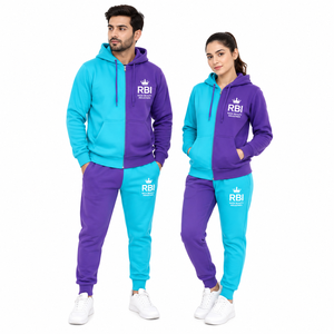 Ensemble de survêtement personnalisé 100% coton léger et écologique, 2 pièces, vêtements de sport en molleton unisexe, chaud, respirant et élastique - Product Image 5