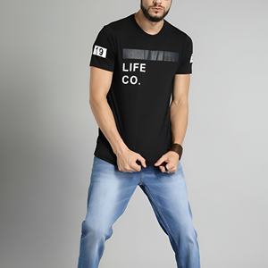 Camiseta de algodón con estampado gráfico para hombre, ropa de calle informal, manga corta, moda de verano, transpirable, cómoda, cuello redondo, camiseta moderna - Product Image 4