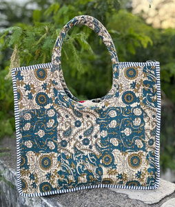 Bolso Redondo Acolchado de Algodón para Mujer, Bolso Circular Ligero y Elegante - Product Image 1