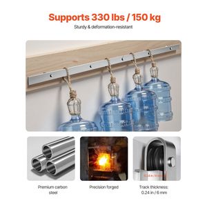 Kit Ferramenta per Porta Scorrevole Stile Barn da 2 Metri, Capacità di Carico 150 kg, Compatibile con Larghezza 90-100 cm, Rulli per Porte e Finestre da 33-40 mm - Product Image 2