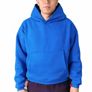 Sweat à capuche de haute qualité en coton épais, logo personnalisé de luxe, chaud, épais, surdimensionné, double couche, streetwear, sweat à capuche pour homme - Product Image 3