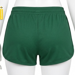 Shorts de sport vert uni pour femmes SAMAVIA, shorts personnalisés pour femmes, vêtements de sport, fabricant OEM ODM en gros - Product Image 3