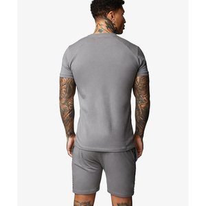 Shorts et chemise d'été pour hommes, ensembles 2 pièces à la mode, de haute qualité, avec impression de logo personnalisé, design à panneaux, ensemble de shorts pour hommes - Product Image 6