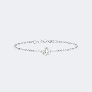 Bracelet à maillons circulaires classiques en or 14K avec diamant de laboratoire taille brillant rond 0,75 carat, serti clos, VVS2 EF - Product Image 6