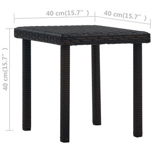 15.7 marrone "x 15.7" x 15.7 "Patio all'aperto tavolo da tè materiale in Rattan - Product Image 4