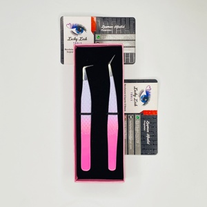 แหนบต่อขนตา LUCKY LASH TOOLS รุ่นใหม่ ปลายแหลมเคลือบสองสี ปลายเรียบ ป้องกันไฟฟ้าสถิตย์ ทำจากสแตนเลสสตีล - Product Image 6
