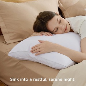 High Quality 100% Cotton Modern Neck <b>Bed</b> <b>Pillow</b> Latest Design Solid 200TC Customized Color Size Style Filled Anti-Bacteria - Product Image 2