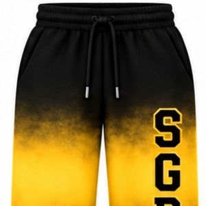 กางเกงขายาวทรงโอเวอร์ไซส์ลายไทไดสีดำทองสำหรับผู้หญิง Sigma Gamma Rho พร้อมตัวอักษรกรีกแบบกำหนดเอง กางเกงจ็อกเกอร์ลำลองสำหรับเล่นกีฬา - Product Image 3