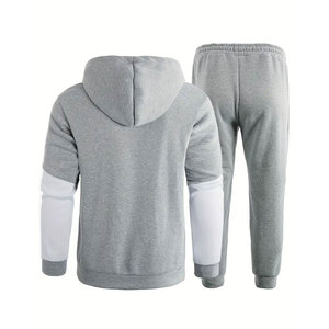 Chándal Moderno con Capucha y Cremallera, con Tela de Forro Polar Ecológica y Resistente al Viento, para Entrenamiento y Uso Casual - Product Image 2