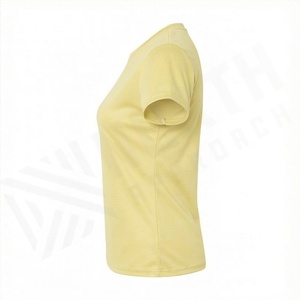 Camiseta de Algodón con Cuello Grueso Personalizada, Camiseta Lisa en Caja de Color Personalizada, Camiseta Negra Ajustada para Mujer, Top Cómodo y de Calidad a la Moda - Product Image 3