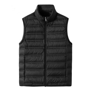Men's Sleeveless Winter Waterproof Reversible Polyester Filled Ultra Lightweight Puffer Coat 90% White <b>Duck</b> <b>Down</b> Hip Hop Style - Product Image 4