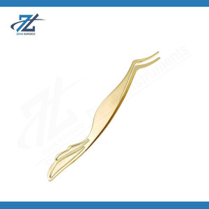 Rose Gold Eyelash <b>Applicator</b> Tweezers Japanese Stainless Steel Anti-Static Precision Lash Extension Tool Custom Private <b>Label</b> - Product Image 2