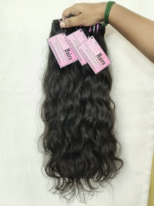 Cabello Humano Natural al por Mayor, Grado A, Cabello Indio 100% Natural con Textura Ondulada, Cabello Humano Sin Procesar, Extensiones de Cabello con Doble Trama, Ondas Suaves - Product Image 3