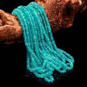 Perles Rondelles Lisses en Apatite Bleue Naturelle 5-5,5 mm, Fil de 16 Pouces, Vente en Gros, Perles de Pierre Précieuse Apatite Céleste pour la Fabrication de Bijoux - Product Image 5