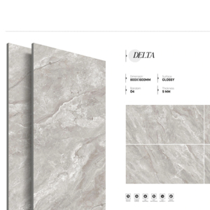 Carreaux de sol et de mur en porcelaine brillante haut de gamme, format grand carrelage 800x1600, 1200x1800, 750x1500 mm, pour intérieur moderne - Product Image 1