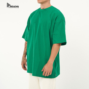 High Quality Clothes Bale Used Heavy Weight Solid Color Men Oversized Short Sleeve T-Shirts 100% Cotton/Polyester Breathable - Product Image 3