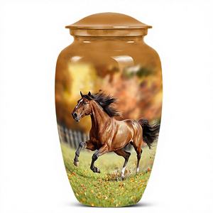 Urnes funéraires pour cendres humaines en forme de cheval au galop, souvenirs pour cendres - Product Image 1