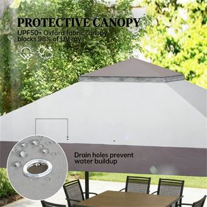 Gray Pop-Up <b>Canopy</b> <b>Tent</b> Without Base Convenient Party Sunshade - Product Image 3