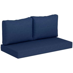 Cuscini per Divano da Esterno Blu Navy, 2 Cuscini per Arredamento da Terrazza - Solo Cuscino - Product Image 5